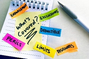 Understanding insurance terms colorful background
