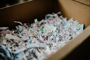 Sensitive shred in bin for shred day disposal