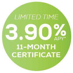 3.90% APY 11-month CD