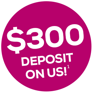 $300 deposit on us
