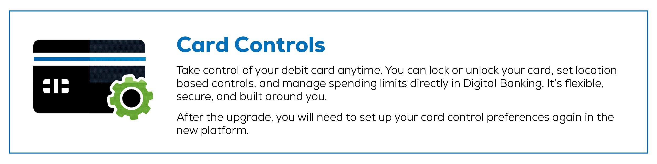 Card controls