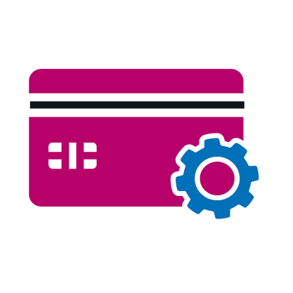 Card with gear icon