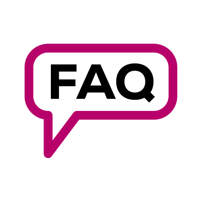 FAQ conversation bubble icon