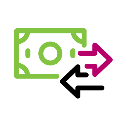 Money transfer icon