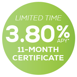 3.80 percent apy 11-month cd