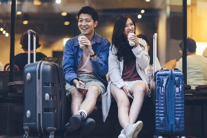 Couple at Airport Traveling