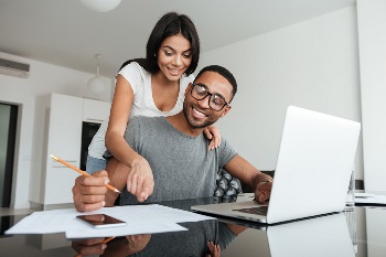 Couple at computer Couple at computer