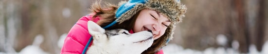 Girl with dog