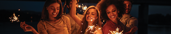 People with sparklers