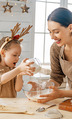 Monher daughter baking