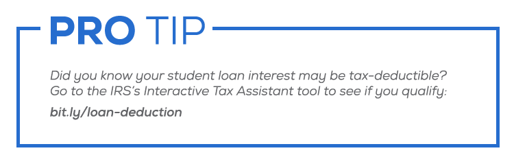 Did you know your student loan interest may be tax-deductible? Go to the IRS’s Interactive Tax Assistant tool to see if you qualify: bit.ly/loan-deduction