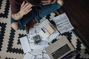 hipster guy who probably will not get out of repaying his student loans