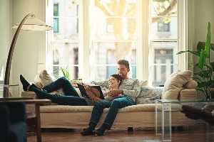 young couple who has talked about their finances young couple who has talked about their finances