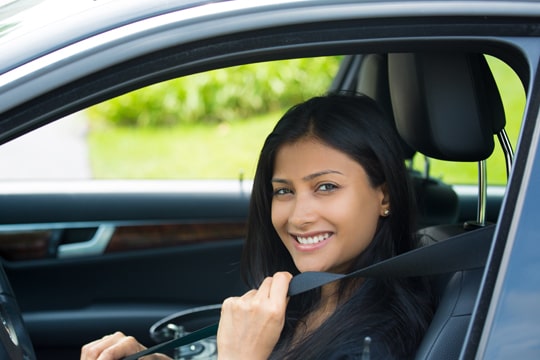 Woman with auto insurance from IHMVCU Woman with auto insurance from IHMVCU