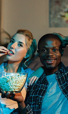 Couple watching Netflix