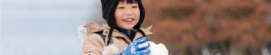 Kid with snowball